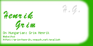 henrik grim business card
